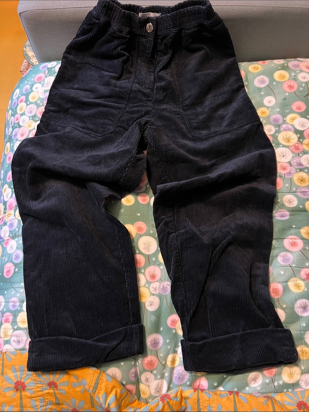 Women's Black Corduroy Trousers - Classic Relaxed Fit
